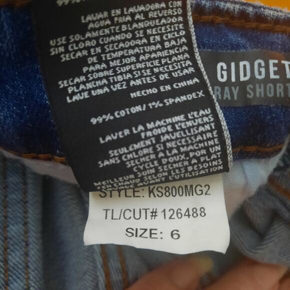 Kut From The Kloth Gidget Mid Rise Frayed Short Womens Jean Shorts Size 6 - Picture 7 of 9